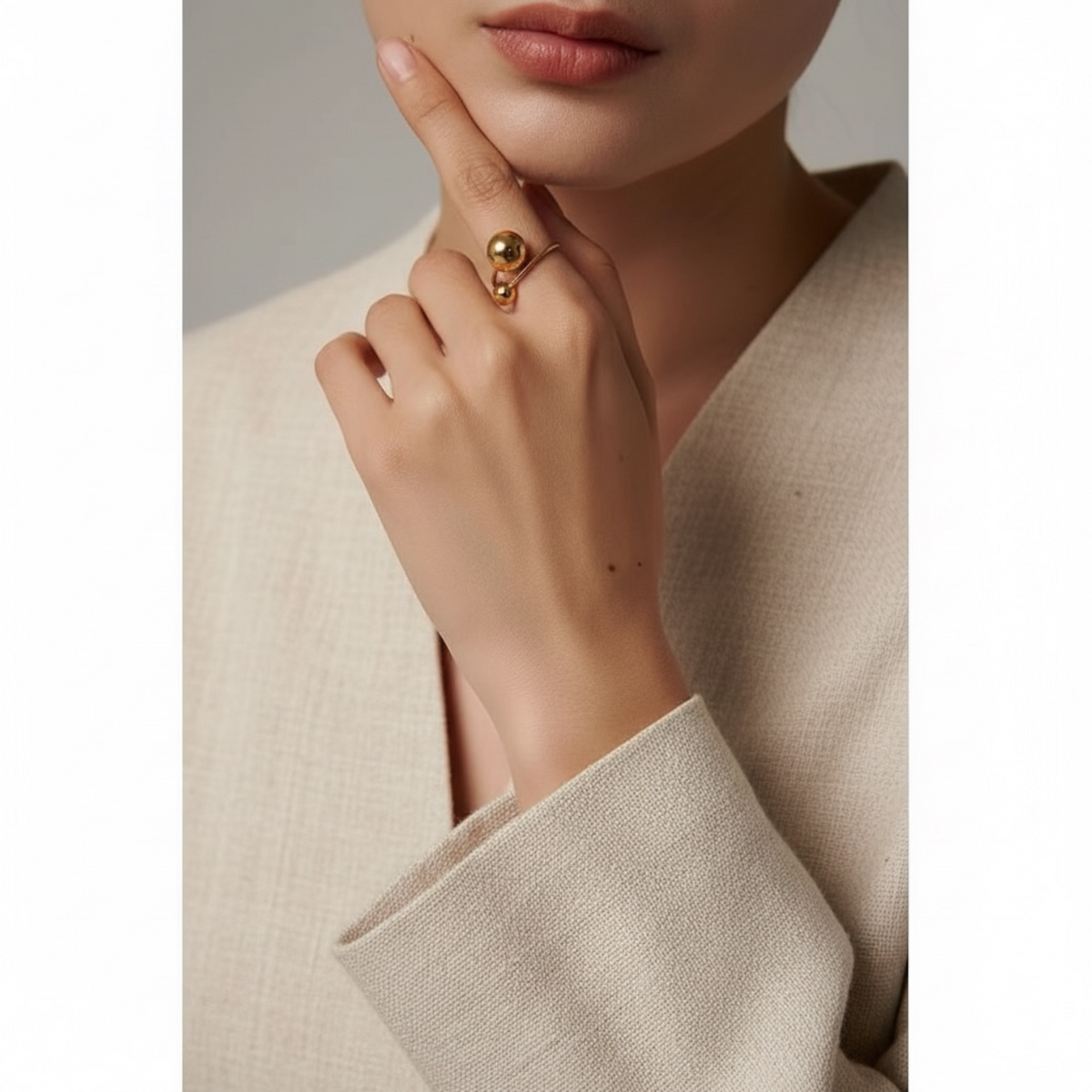 Anello Duo Sfere